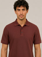 Polo verano hombre Rojo Oscuro