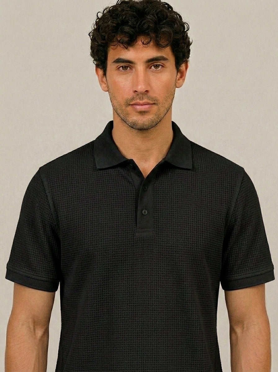 Polo verano hombre Negro