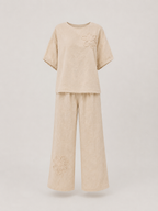 Conjunto largo lino Beige