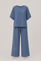 Conjunto lino largo Azul Vaquero