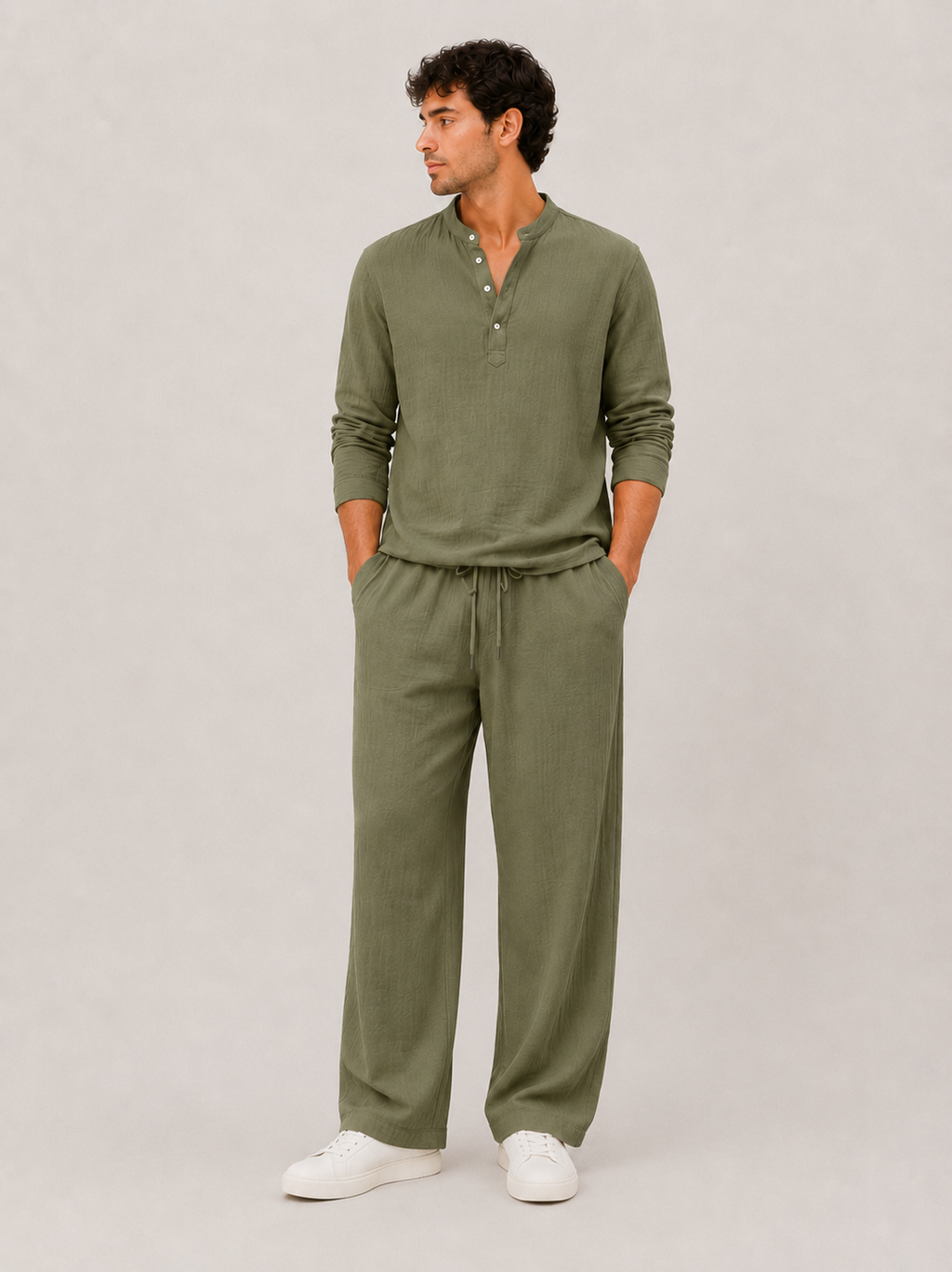 Conjunto hombre largo Verde Salvia