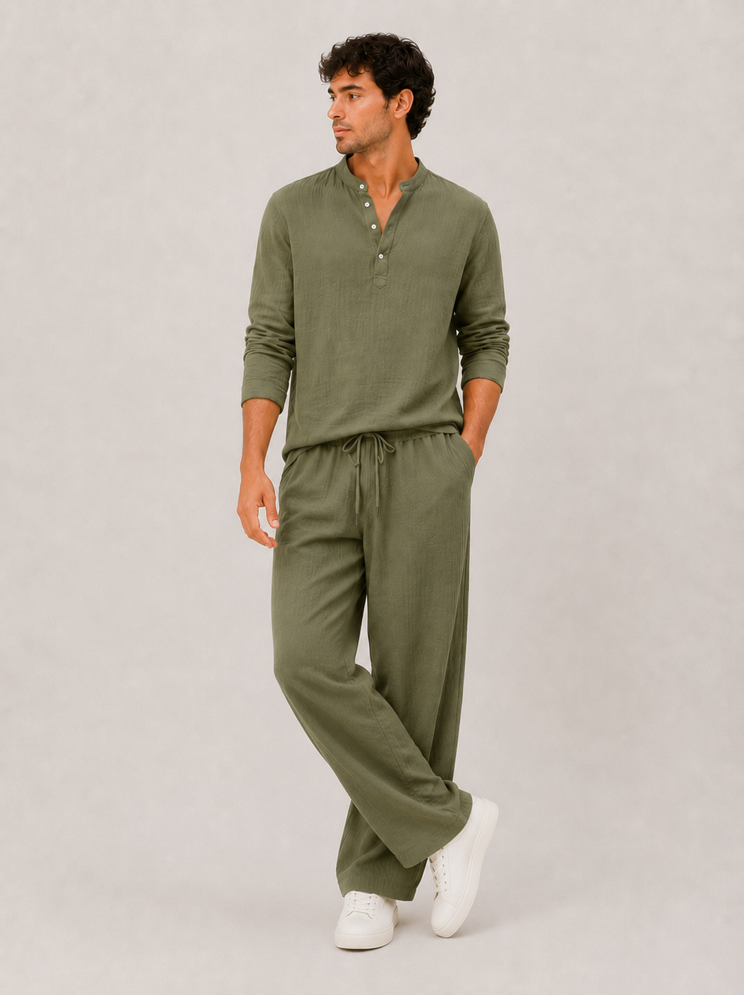 Conjunto hombre largo Verde Salvia