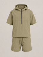 conjunto hombre cargo corto Verde Caqui