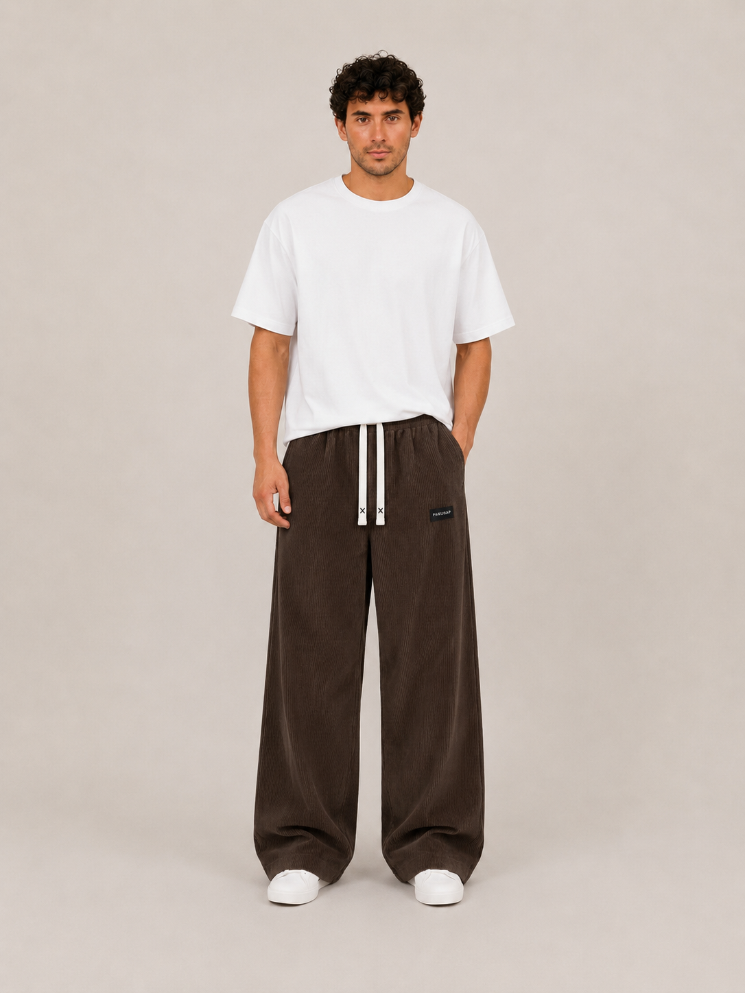 Pantalon largo hombre Marrón 