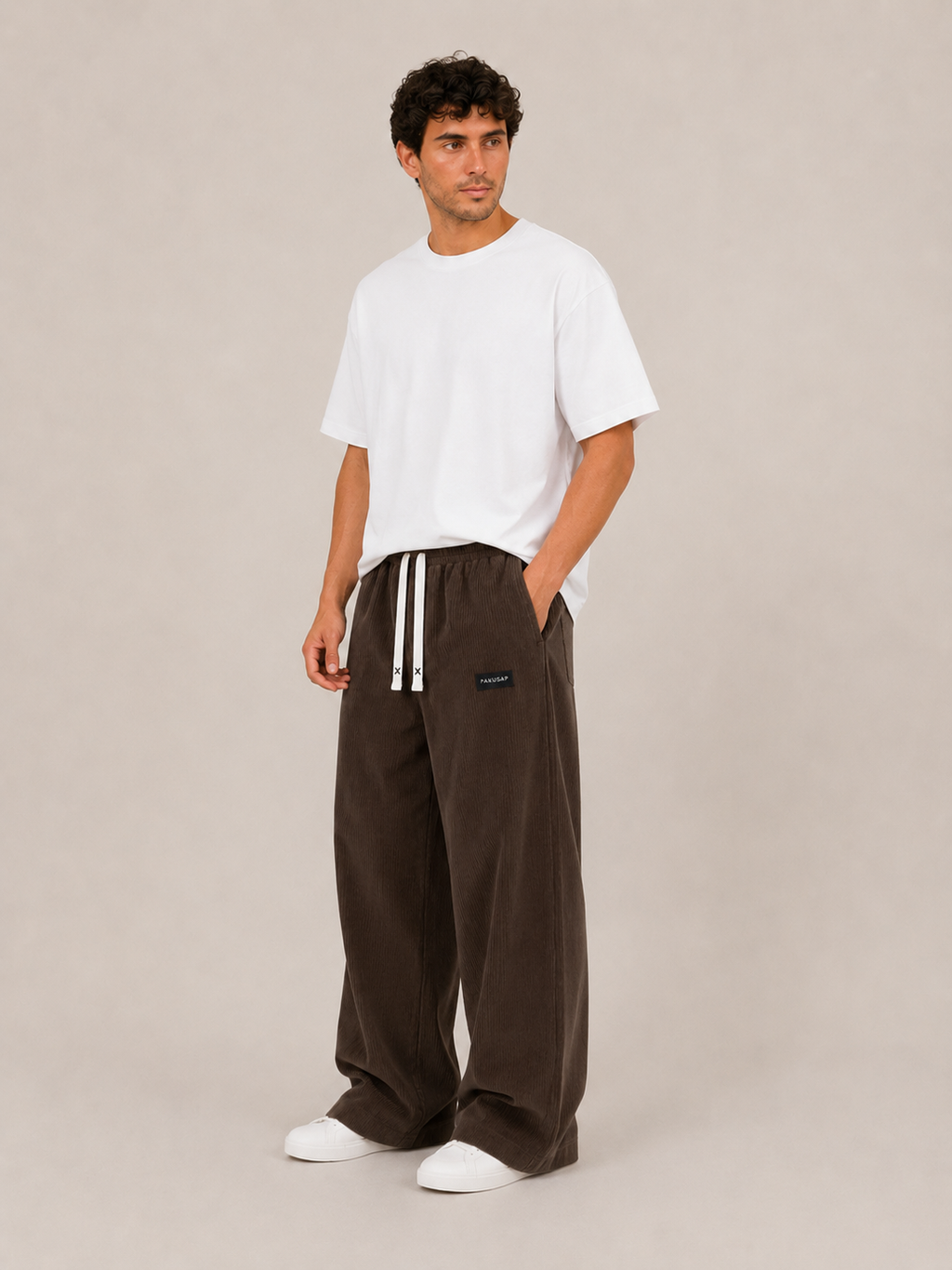 Pantalon largo hombre Marrón