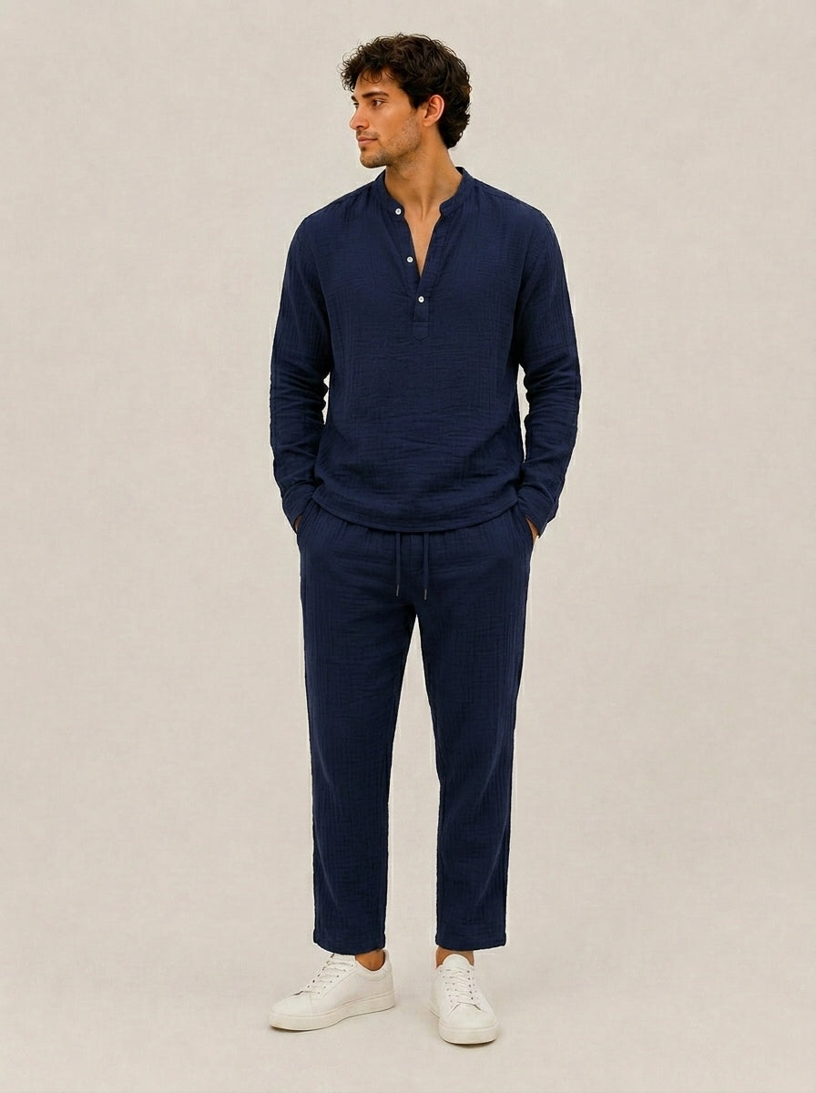 Conjunto hombre largo Azul marino