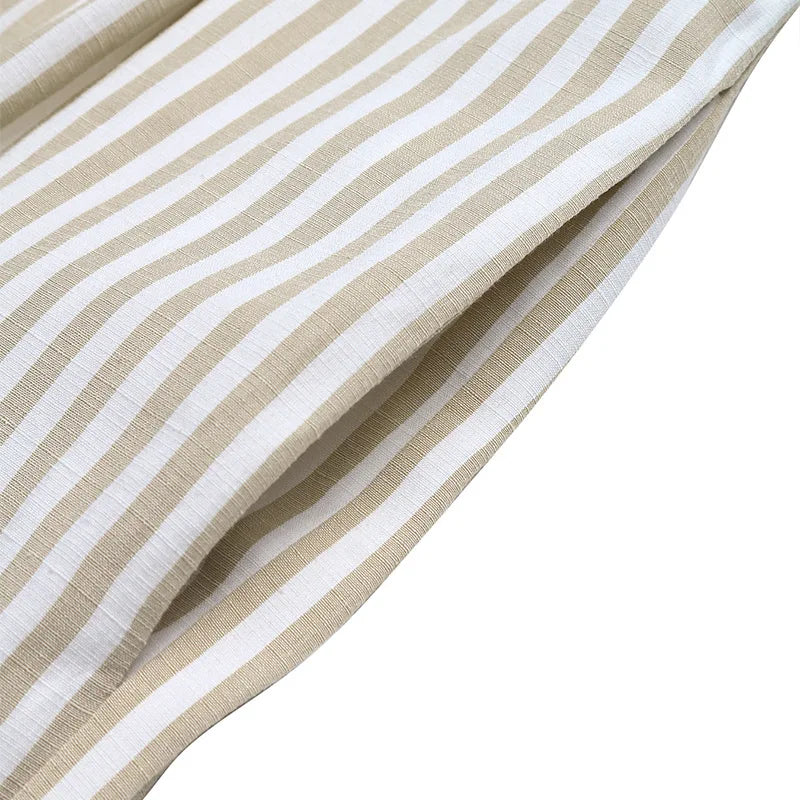 Casual and minimalist jumpsuit, color woven striped jumpsuit, wide leg pants