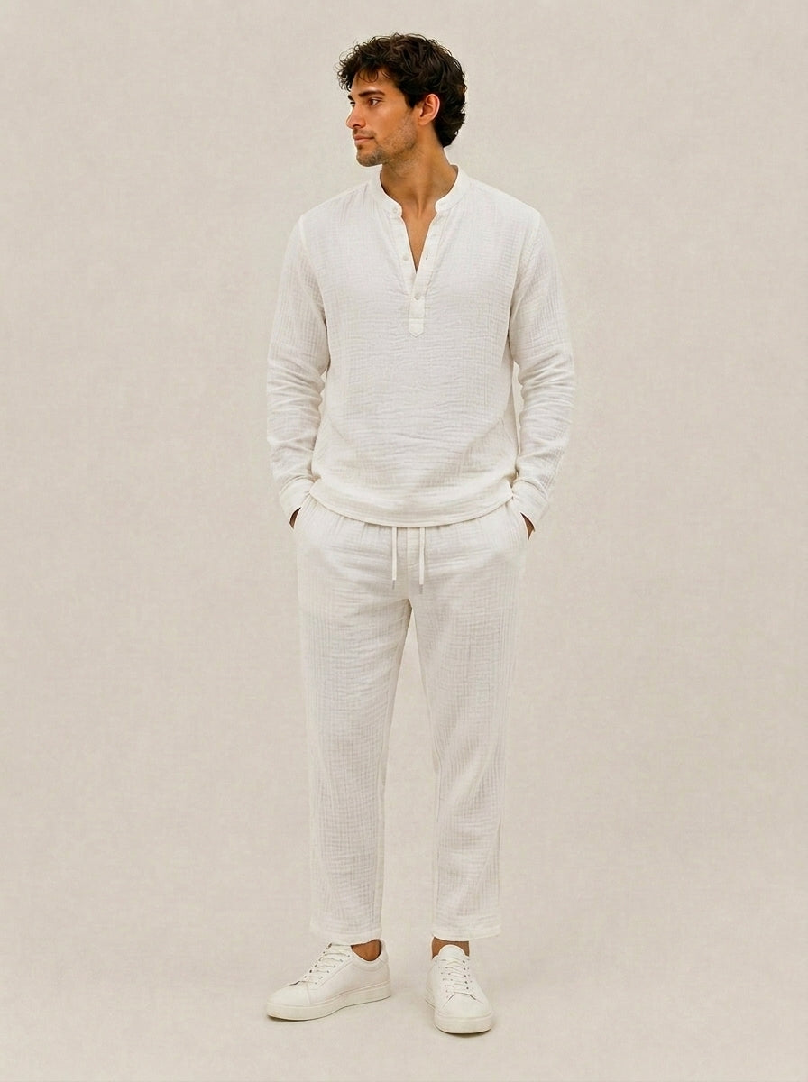 Conjunto hombre largo Blanco