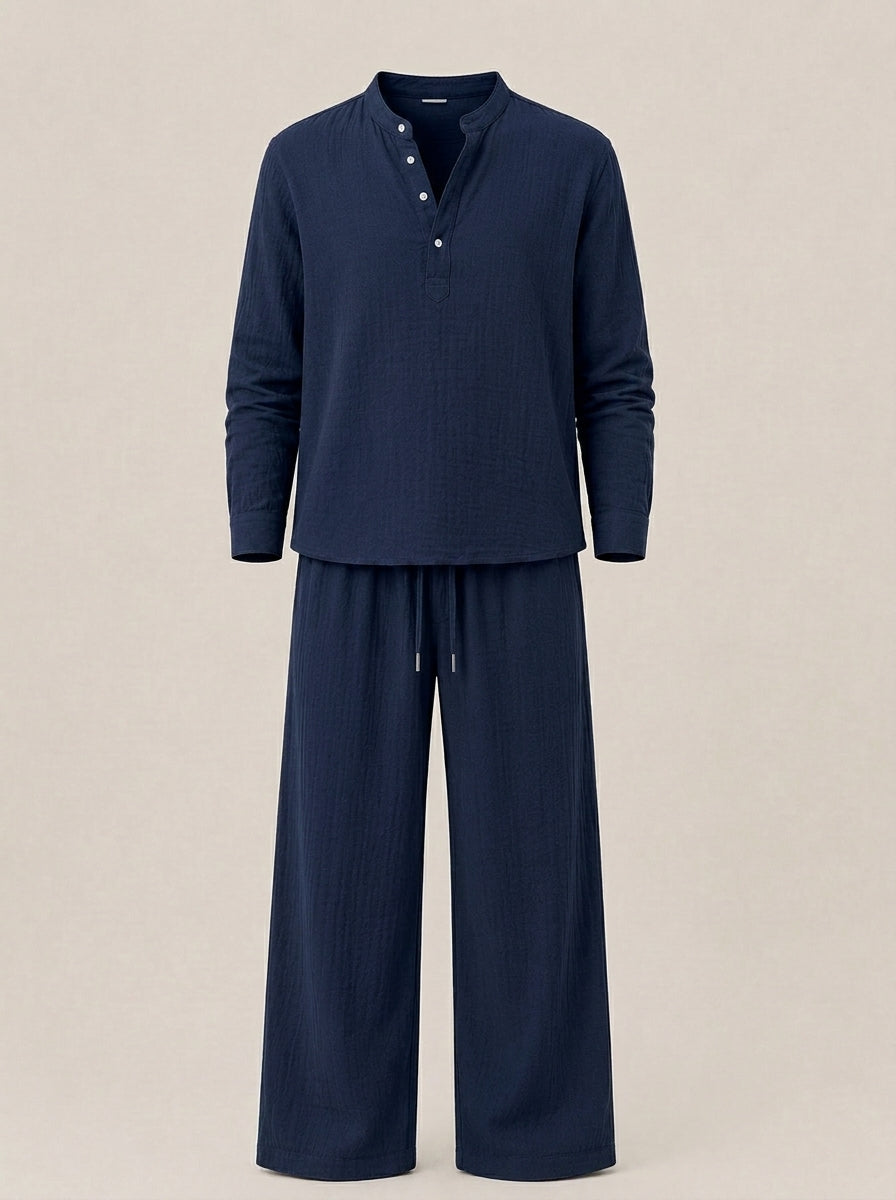 Conjunto hombre largo Azul marino